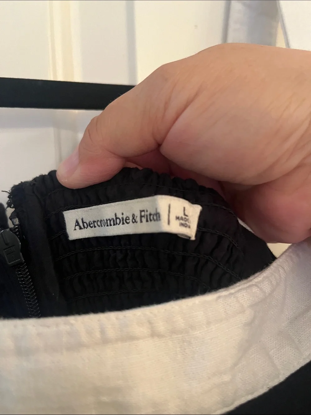 Abercrombie & Fitch Black Maxi Dress with White Trim
